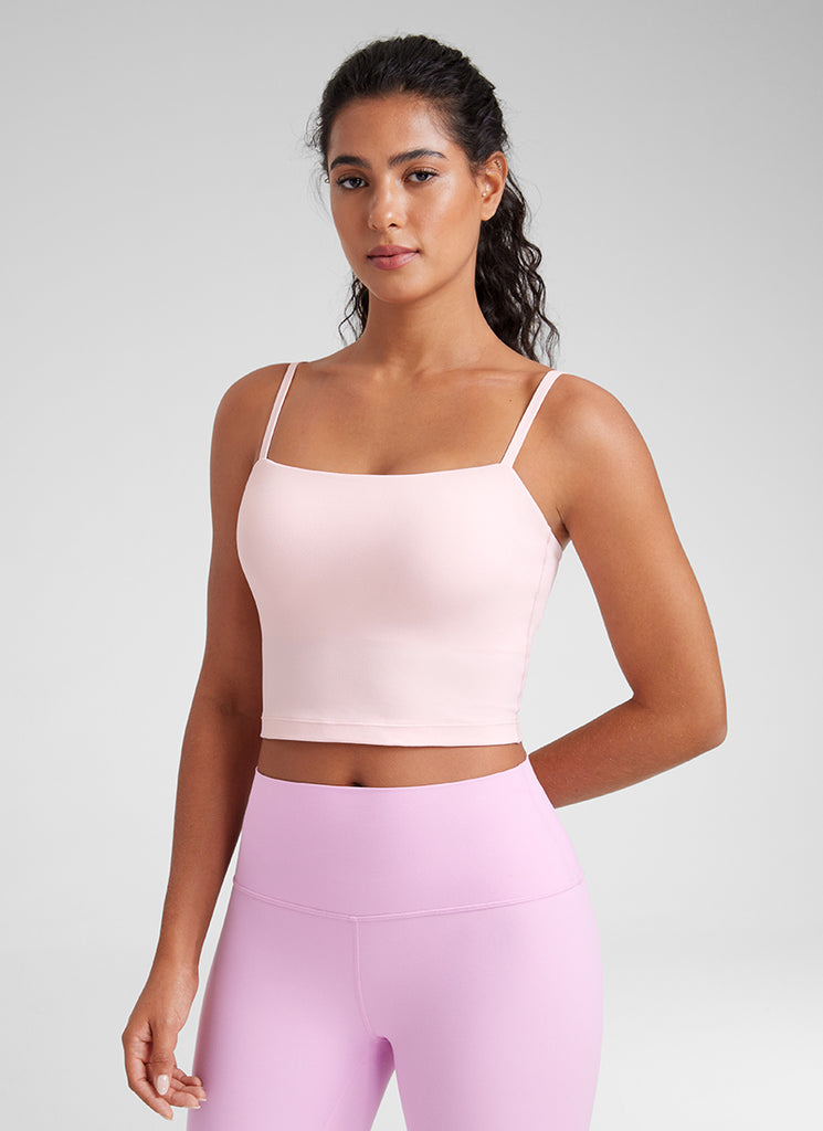 Butterluxe Adjustable Spaghetti Strap Built in Bra Tanks